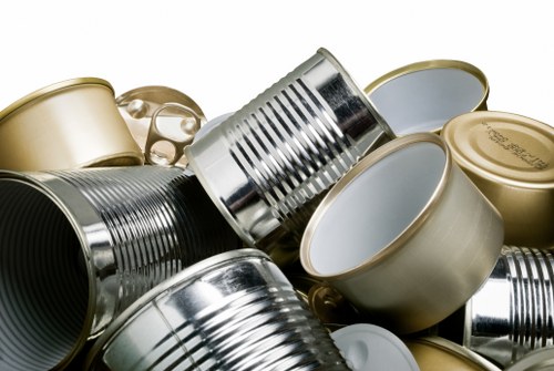 Office items being sorted and packed for clearance